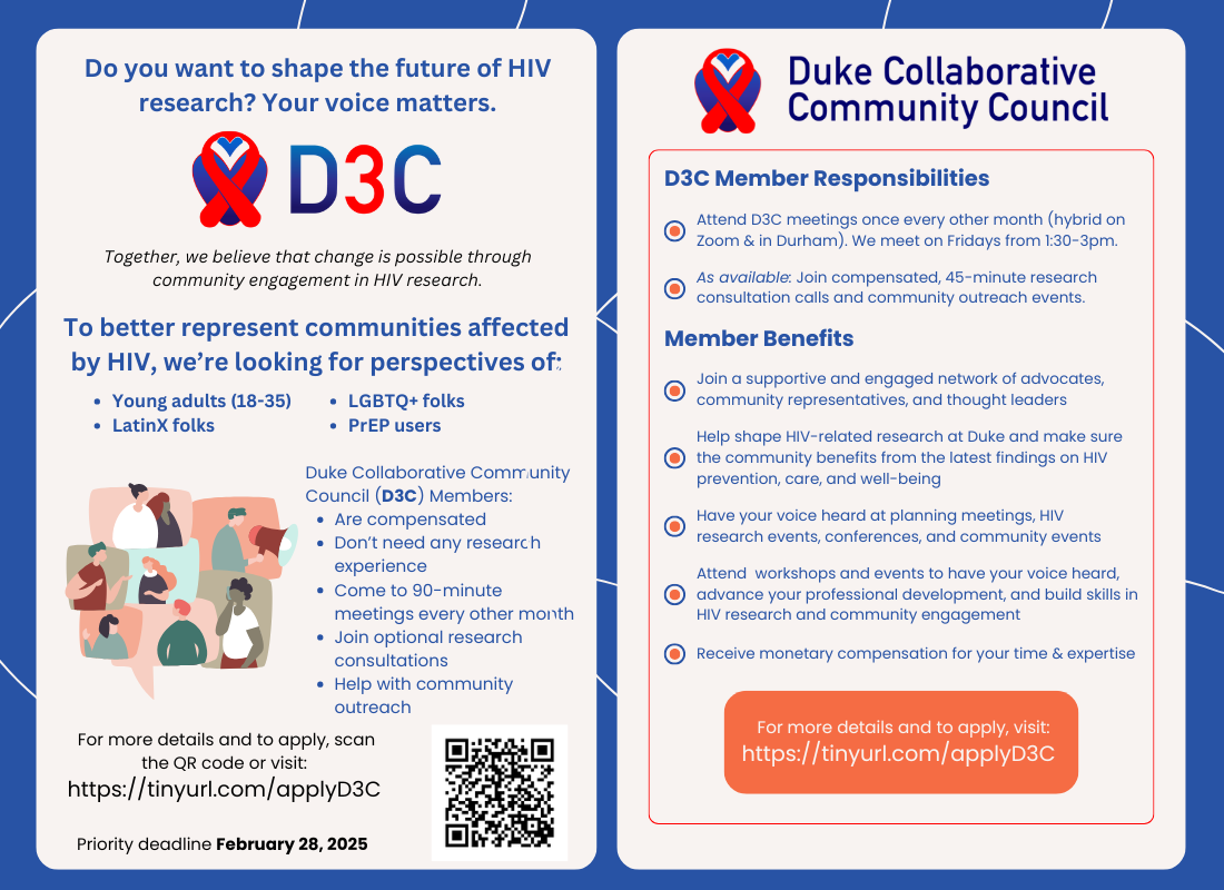 February 2025 D3C Recruitment Flyer